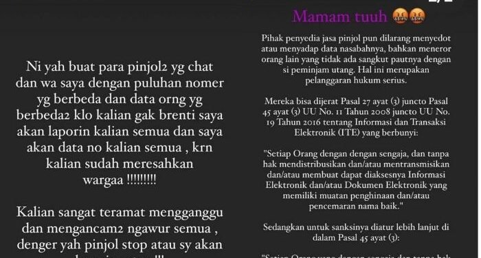 Diancam Pinjol, Nafa Urbach Langsung Ancam Balik 1 Diancam Pinjol, Nafa Urbach Langsung Ancam Balik