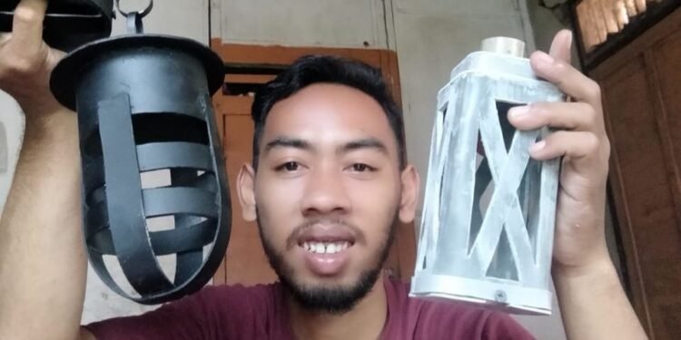 Ubah Bahan Bekas Paralon dan Kayu Menjadi Lampu Hias Indah