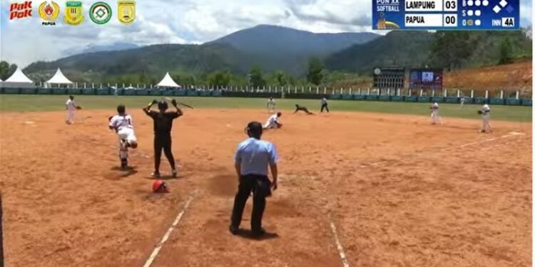 Sedang Berlangsung, Link Live Streaming Pertandingan PON 2021 Softball Putra: Lampung Vs Papua