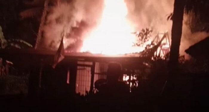 Korsleting Listrik, Rumah Warga Munjul Pandeglang Hangus Terbakar