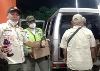 Hasil Razia Satpol PP Kota Cilegon Tadi Malam, Banyak Kios Jamu Jual Miras