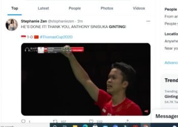 Ginting Hempaskan Wakil China di Final Thomas Cup 2020 Trending di Twitter