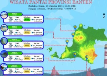 Prakiraan Cuaca Daerah Wisata Pantai di Banten, Berlaku untuk Hari Ini Sampai Esok Hari 4 Prakiraan Cuaca Daerah Wisata Pantai di Banten, Berlaku untuk Hari Ini Sampai Esok Hari