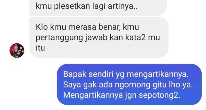 Viral Debat Netizen dengan Admin Humas Polda Kalteng tentang kata Mampus