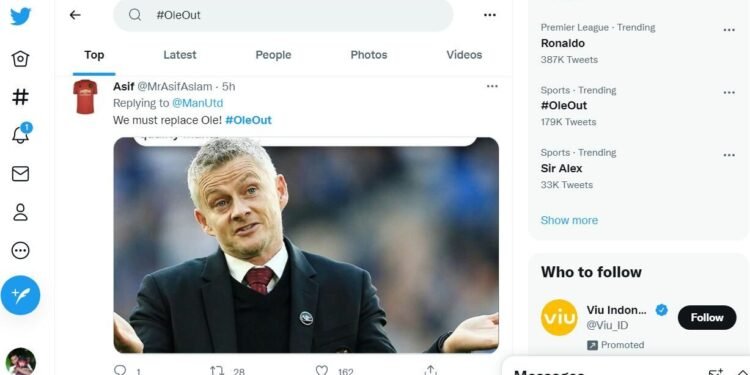 MU Dibantai Liverpool, #OleOut Trending di Twitter 1 MU Dibantai Liverpool, #OleOut Trending di Twitter