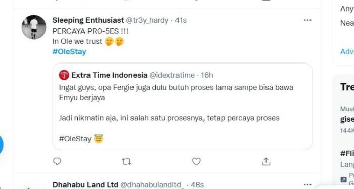 Balas Tagar OleOut, Pendukung Ole Gunnar Solskjaer Balas dengan Tagar OleStay 1 Balas Tagar OleOut, Pendukung Ole Gunnar Solskjaer Balas dengan Tagar OleStay