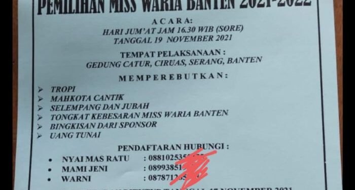 Heboh Ada Pemilihan Miss Waria Banten Tahun 2021-2022 di Serang, Dimeriahkan Fashion Show 7 Pria Macho