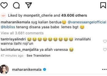Vanessa Angel dan Suami Meninggal, Maharani Kemala: Sayang Kalian Berdua