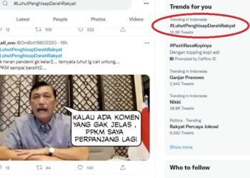 Tagar LuhutPenghisapDarahRakyat Trending di Twitter 7 Tagar LuhutPenghisapDarahRakyat Trending di Twitter