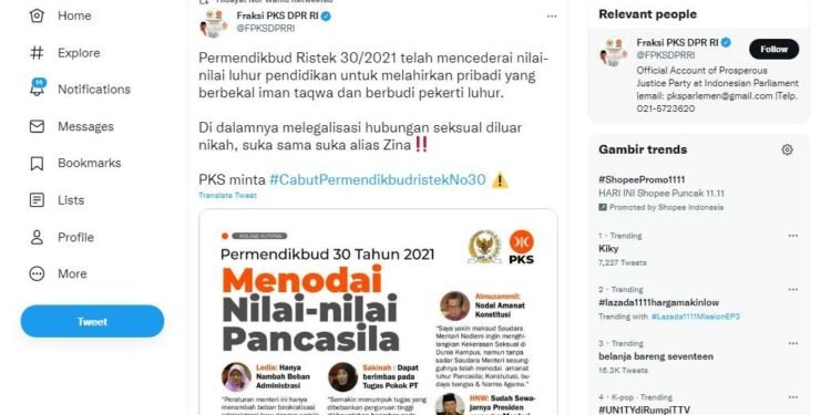 PKS Tolak Keras Permendikbud 30 Tahun 2021, Diduga Legalisasi Seks Bebas