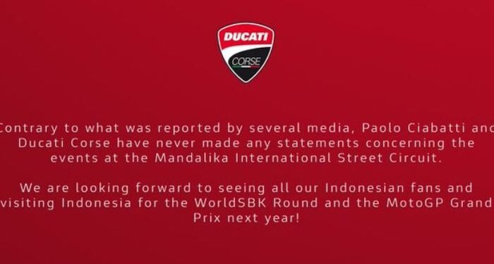 Klarifikasi Soal Unboxing Motornya di Sirkuit Mandalika, Ducati Sudah Tak Sabar Datang ke Indonesia