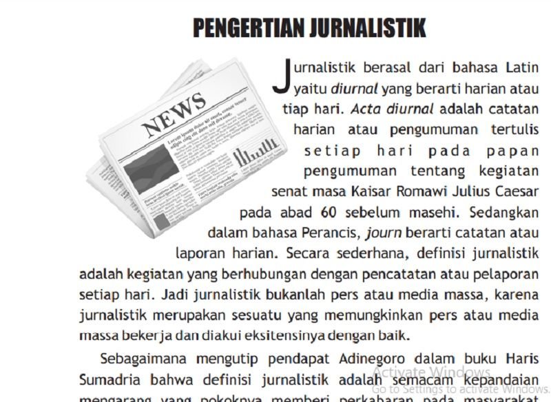 Pengertian Jurnalistik, Lengkap dengan Ciri-ciri dan Penggunaan Bahasa Khas Jurnalis 2 Pengertian Jurnalistik, Lengkap dengan Ciri-ciri dan Penggunaan Bahasa Khas Jurnalis