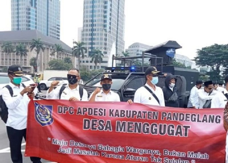 Kepala Desa Pandeglang Berbondong-bondong ke Jakarta, Gugat Perpres Nomor 104 Tahun 2021