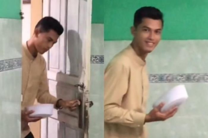 Viral Video TikTok, Seorang Marbot Masjid Mirip Cristiano Ronaldo Hendak Kumandangkan Adzan