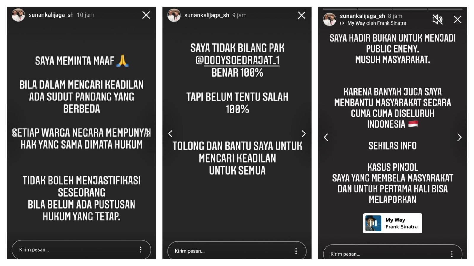 Bela Doddy Sudrajat, Sunan Kalijaga: Saya tidak Bilang Pak Doddy 100 Persen Benar