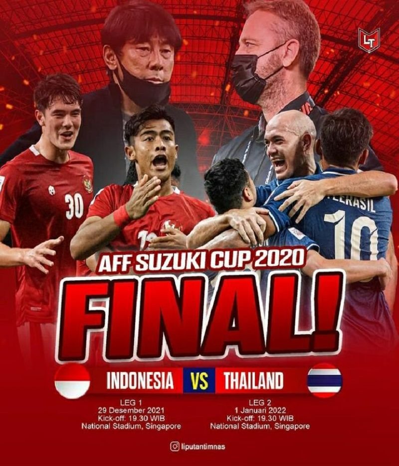 Beda Tipis! Rekor Pertemuan Indonesia Vs Thailand di Piala AFF
