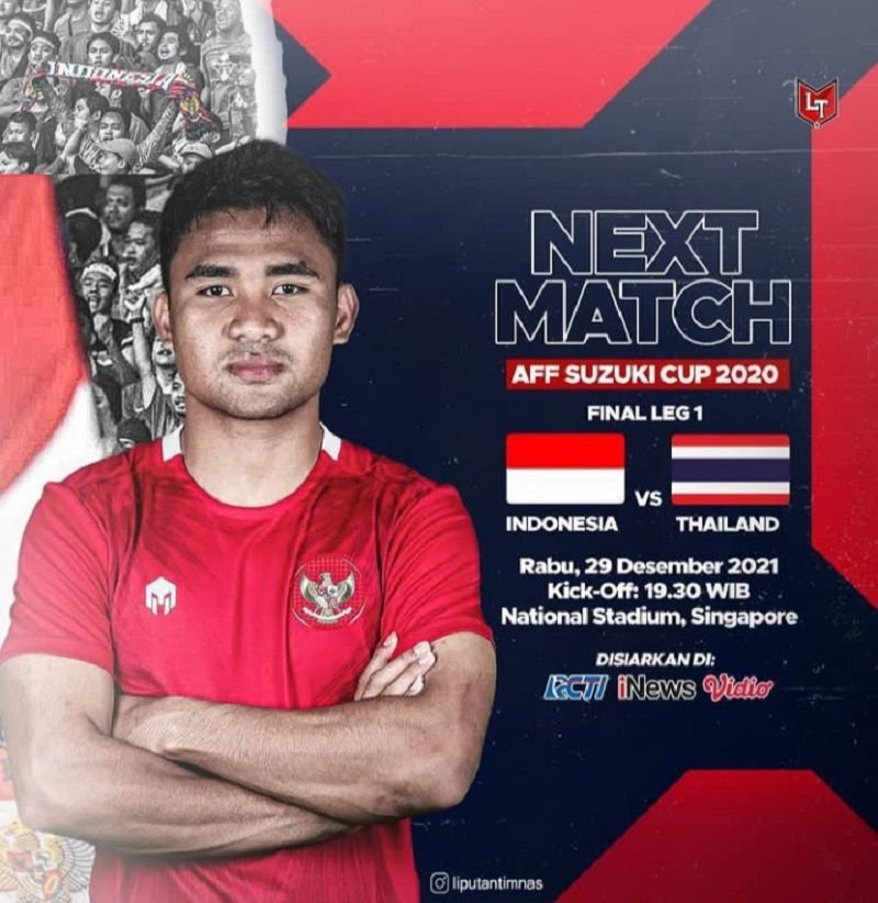 Prediksi dan Link Live Streaming Timnas Indonesia vs Thailand Final Piala AFF 2020 Leg 1