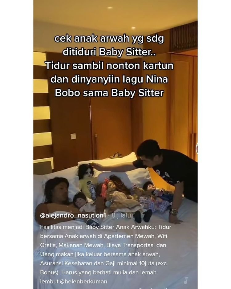 Gaji Baby Sitter Spirit Doll Tembus Rp10 Juta Per Bulan, Tapi Harus Kuat Godaan Gaib 1 Gaji Baby Sitter Spirit Doll Tembus Rp10 Juta Per Bulan, Tapi Harus Kuat Godaan Gaib