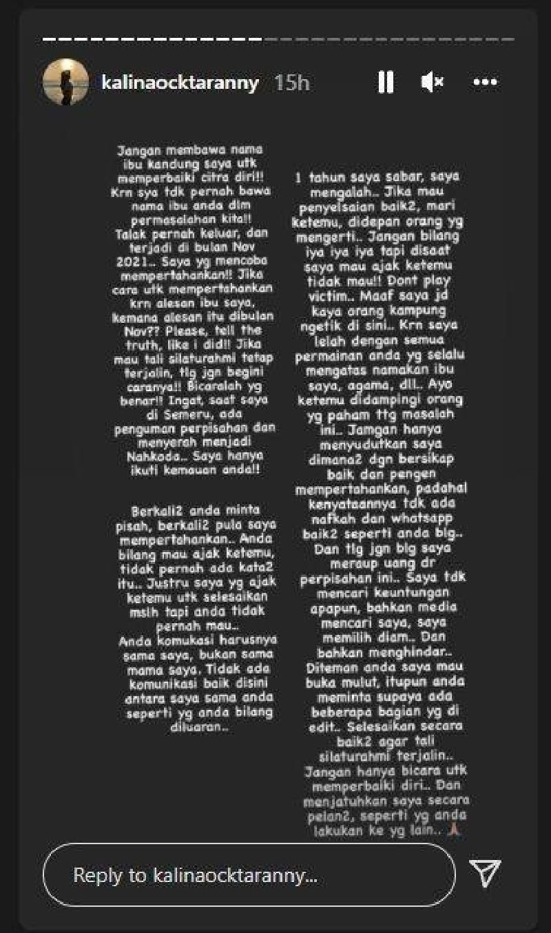 Kalina Oktarani Bongkar Sikap Vicky Prasetyo, Berkali Kali Minta Cerai