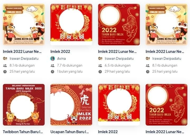 Tinggal Klik! 10 Link Twibbon Tahun Baru Imlek 1 Februari 2022, Keren dan Beragam