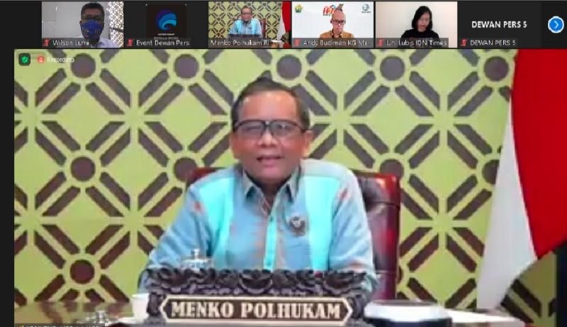 Dalam Konvensi Nasional Media Massa HPN 2022, Mahfud MD Dorong Pers Tingkatkan Kualitas Pemberitaan