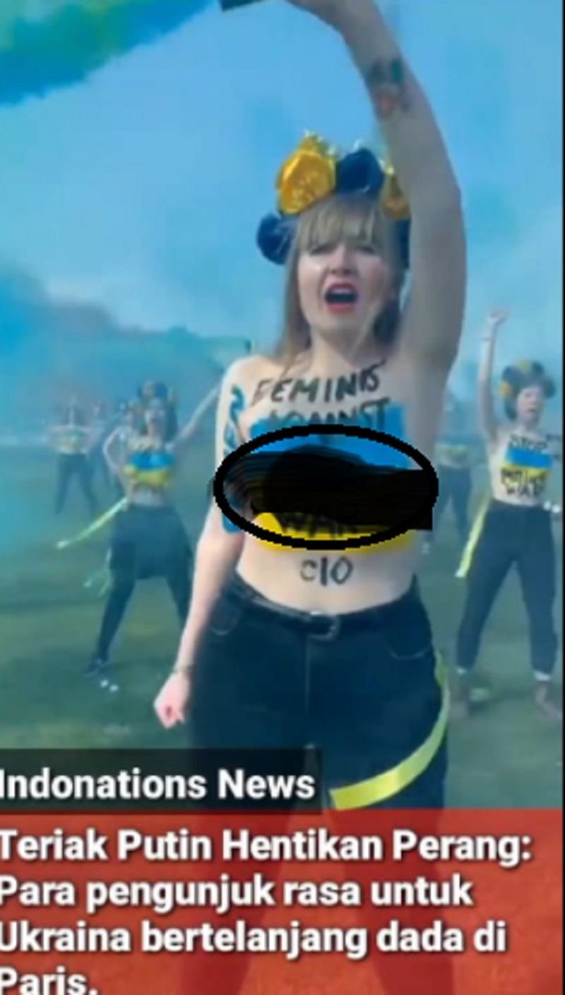 Puluhan Perempuan Lakukan Aksi Telanjang Dada di Hari Perempuan Sedunia, Minta Putin Hentikan Invasi Ukraina 1 Puluhan Perempuan Lakukan Aksi Telanjang Dada di Hari Perempuan Sedunia, Minta Putin Hentikan Invasi Ukraina