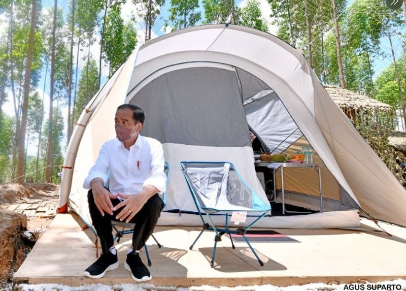 Foto-foto Keseruan Presiden Jokowi Berkemah di Titik Nol IKN 1 Foto-foto Keseruan Presiden Jokowi Berkemah di Titik Nol IKN