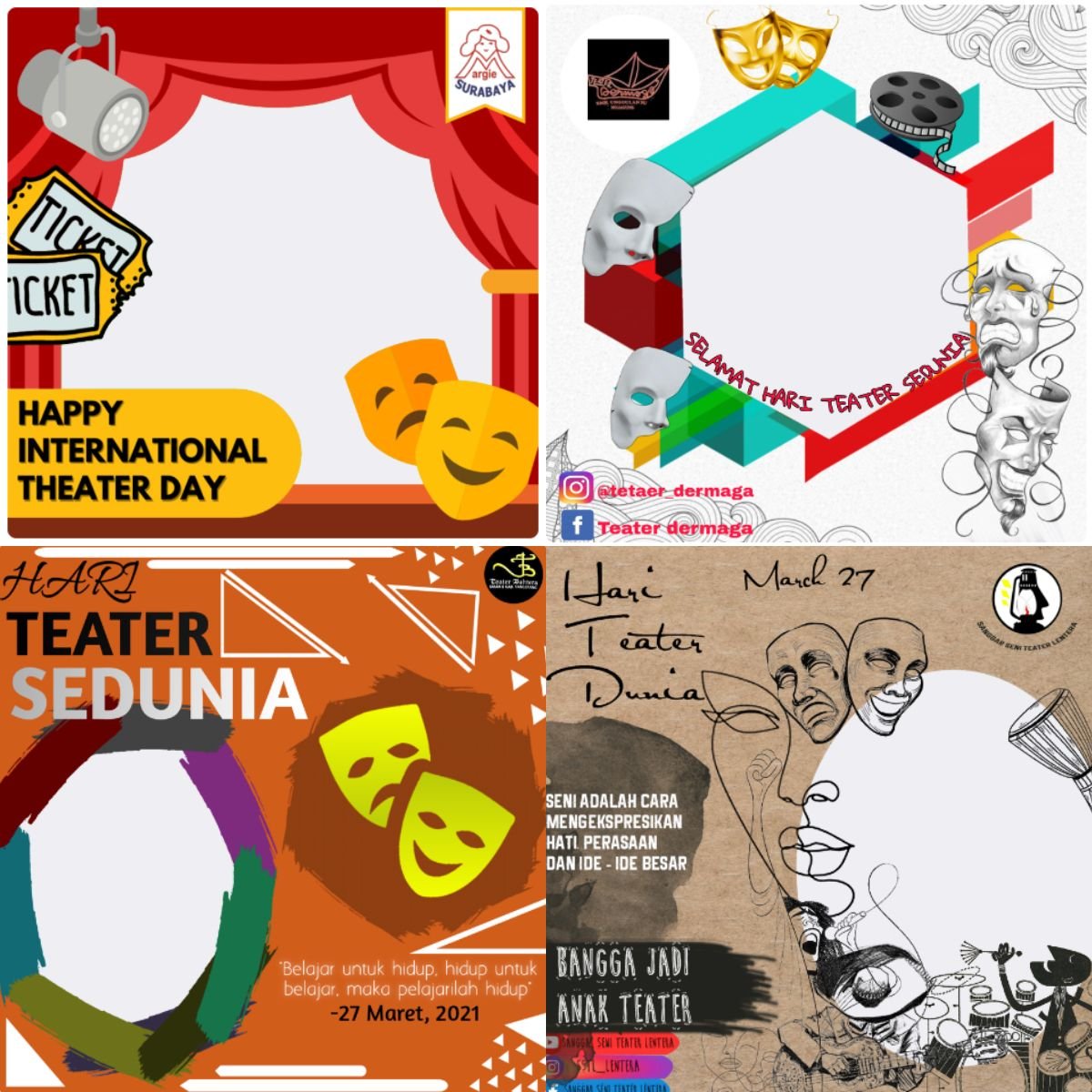 10 Link Twibbon Hari Teater Sedunia 2022, Desain Terbaru dan Menarik, Cocok Dibagikan di Media Sosial