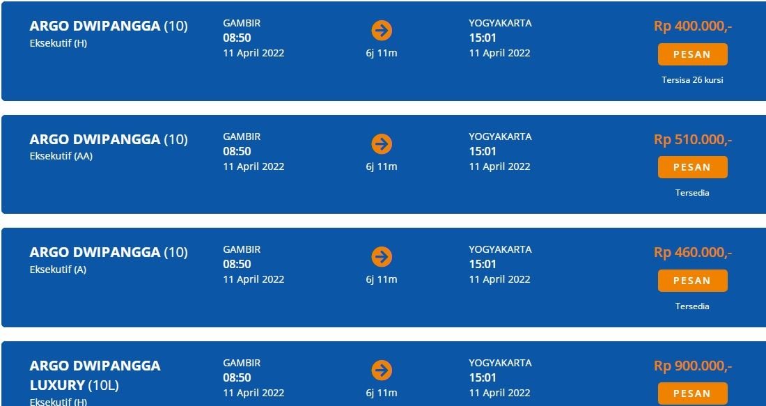 Cara Pesan Tiket Kereta Api Mudik Lebaran 2022, Lengkap dengan Jadwal Keberangkatan