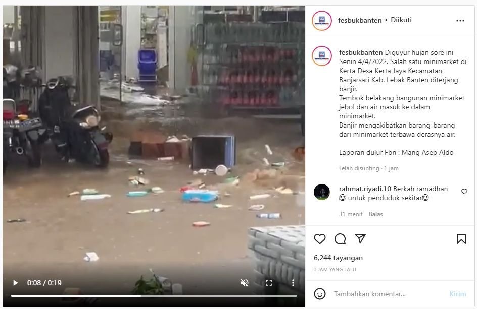 Cerita Lengkap Indomaret di Banjarsari Lebak Kebanjiran Akibat Tembok Jebol, Ratusan Barang Hanyut