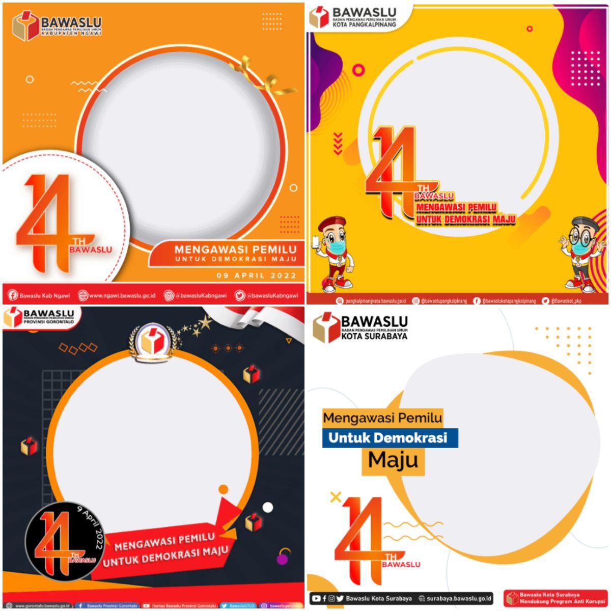 10 Link Twibbon HUT Bawaslu ke-14, Desain Terbaru dan Terkeren, Cocok Dipasang di Media Sosial
