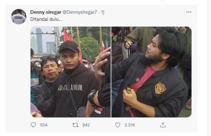 Topi Hitam, Kamu Dicari Denny Siregar! Pemukul Pertama Ade Armando Sampai Babak Belur