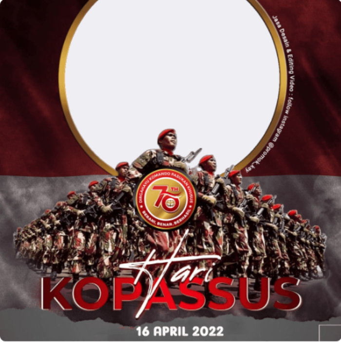 11 Link Twibbon HUT Kopassus ke-70, Desain Terbaru dan Terbaik, Cocok Dibagikan di Media Sosial