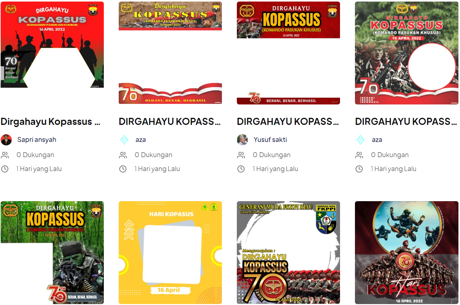 Inilah 15 Link Twibbon HUT Kopassus 2022, Desain Keren, Beragam, dan Gratis