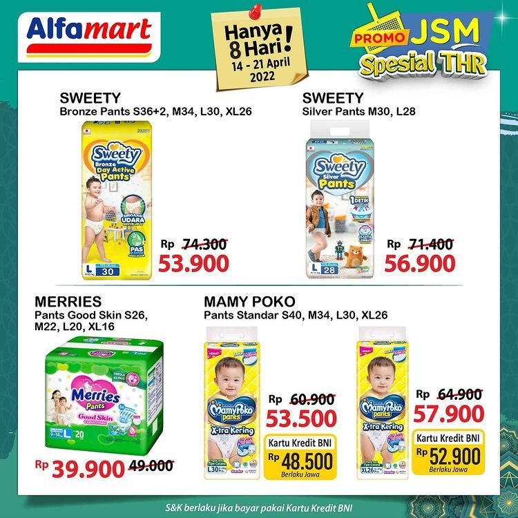 Spesial THR dan Obral Harga! Ini Promo JSM Alfamart 14-21 April, Popok Sweety dan Baygon Setengah Harga 1 Spesial THR dan Obral Harga! Ini Promo JSM Alfamart 14-21 April, Popok Sweety dan Baygon Setengah Harga