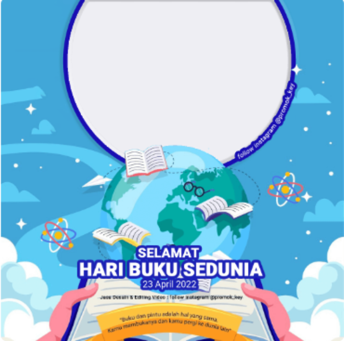 15 Link Twibbon Hari Buku Sedunia 2022, Desain Terbaru, Keren, Menarik, Cocok Dipasang di Medsos