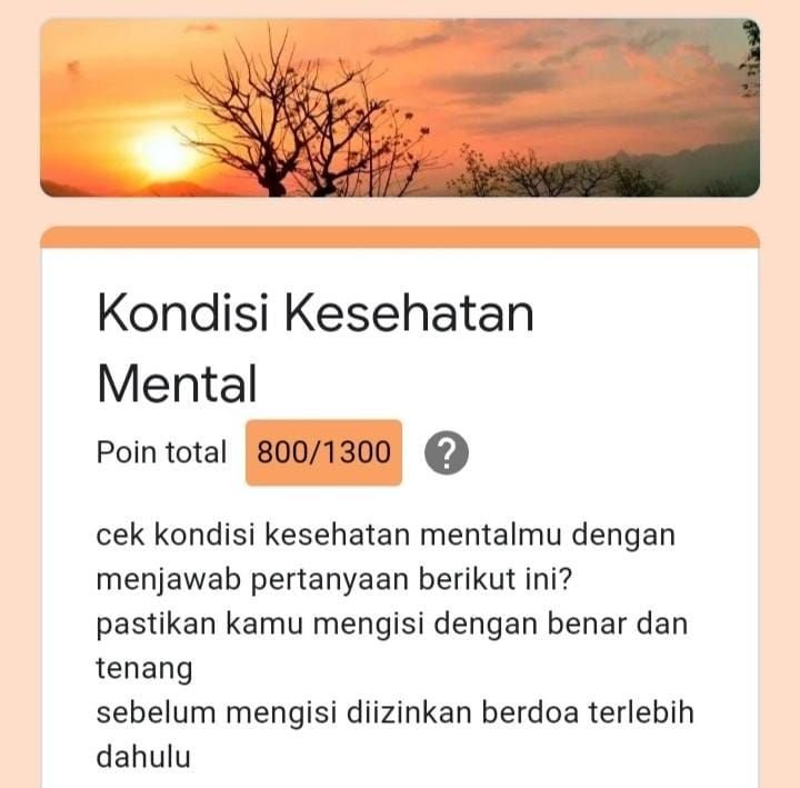 Ciri-ciri Seseorang Terkena Depresi, Coba Cek Link Google Form Kesehatan Mental Berikut ini