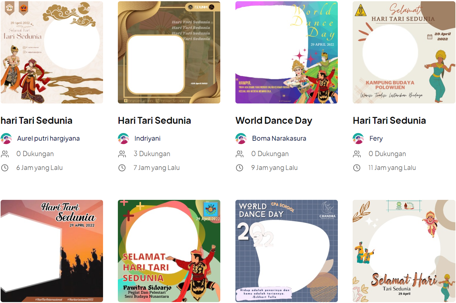 TERBARU! Kumpulan Link Twibbon Hari Tari Sedunia 2022, Gratis, Keren, dan Kekinian 6 TERBARU! Kumpulan Link Twibbon Hari Tari Sedunia 2022, Gratis, Keren, dan Kekinian