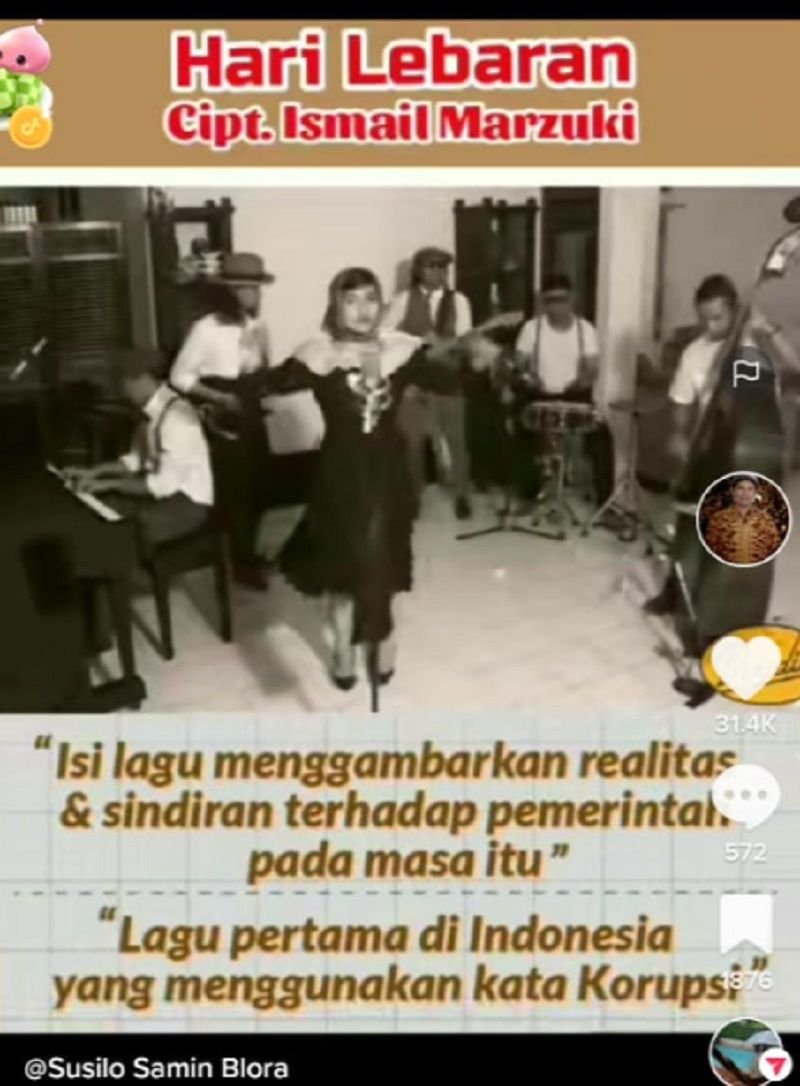 Lirik Lagu Hari Lebaran Karya Ismail Marzuki, Diciptakan Saat Zaman Orde Lama