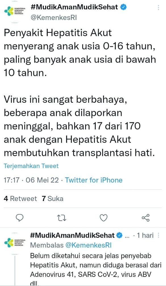 Ngeri! Pasien Hepatitis Misterius Membutuhkan Cangkok Hati 1 Ngeri! Pasien Hepatitis Misterius Membutuhkan Cangkok Hati