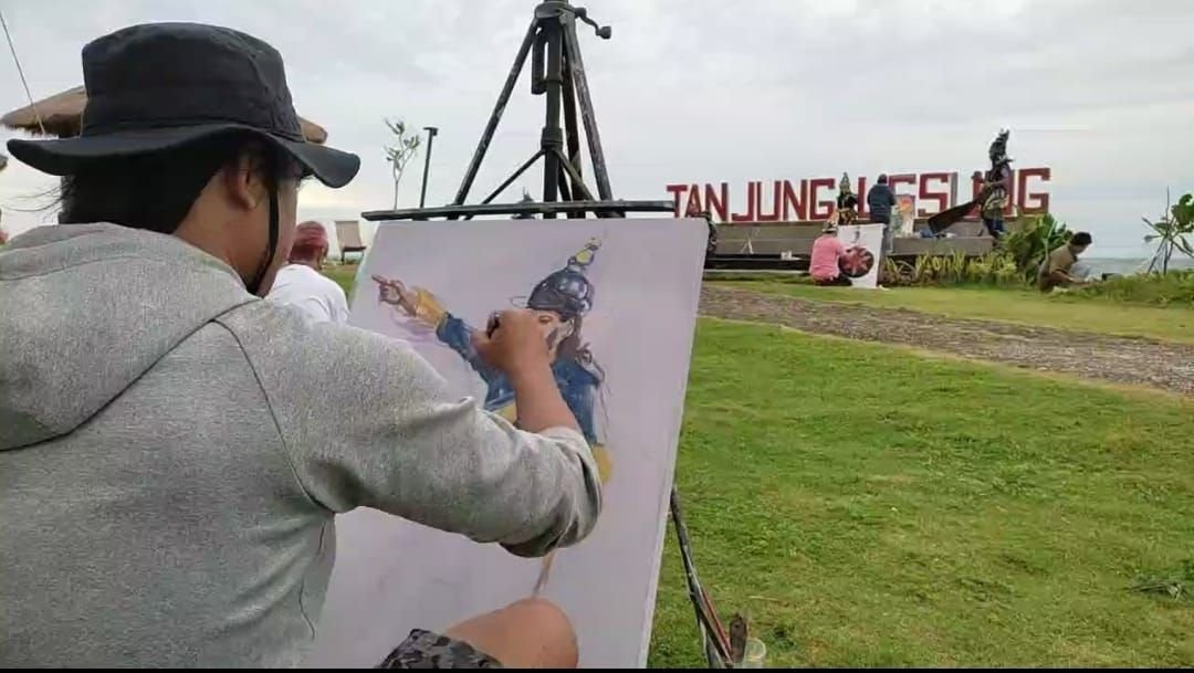 Para Seniman Promosikan KEK Tanjung Lesung Lewat Lukisan 1 Para Seniman Promosikan KEK Tanjung Lesung Lewat Lukisan