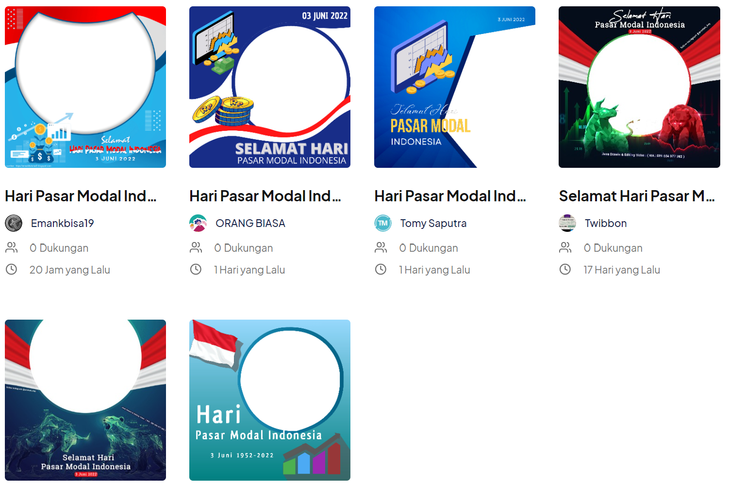 GRATIS! Kumpulan Link Twibbon Hari Pasar Modal Indonesia 2022, Cocok Dibagikan di Media Sosial