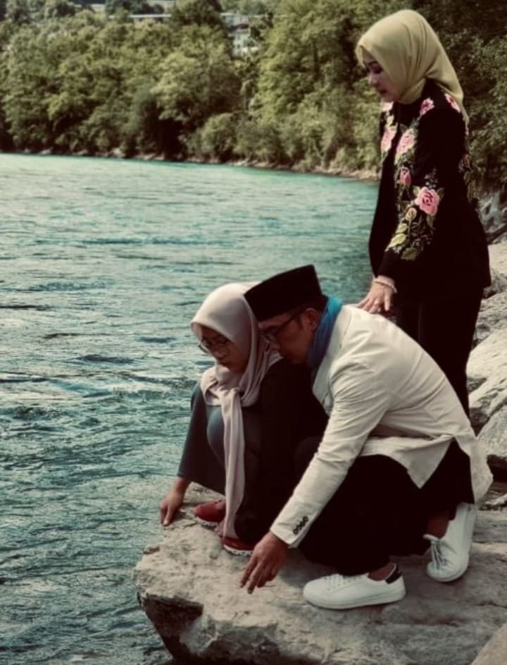 Pesan Ridwan Kamil di Sungai Aare; Aku Titipkan Jasad Anak Kami Kepadamu