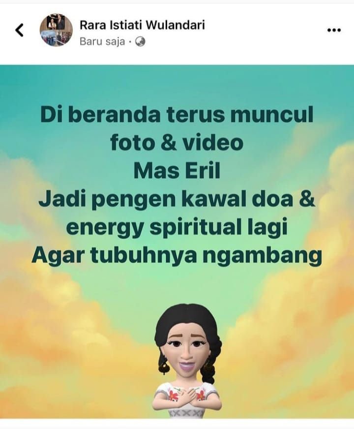 Paranormal Rara Sesumbar Akan Buat Tubuh Eril Mengambang, Bilang Sekarang Sedang di Dimensi Halus 6 Paranormal Rara Sesumbar Akan Buat Tubuh Eril Mengambang, Bilang Sekarang Sedang di Dimensi Halus