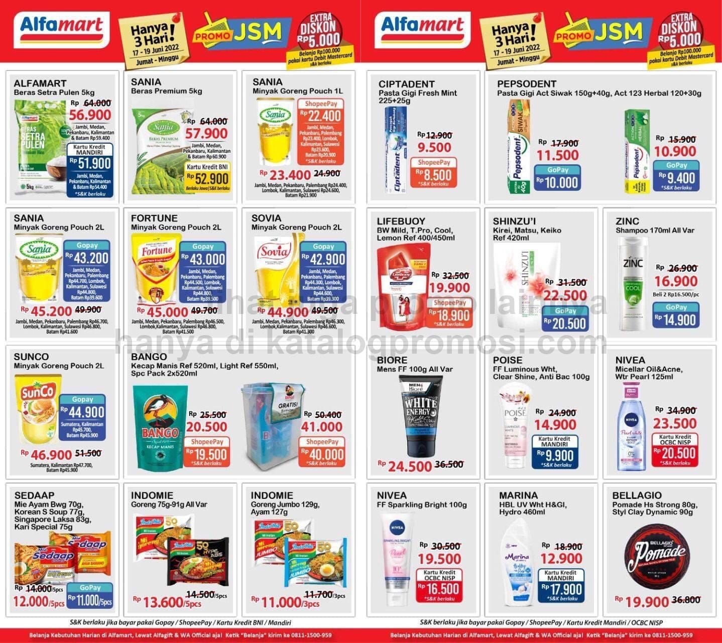 CUMA BERLAKU 3 HARI! Promo JSM Alfamart, Beras hingga Minyak Goreng Banting Harga 9 SPESIAL WEEKEND! Ini Promo Alfamart JSM 17 Juni hingga 19 Juni 2022, Diskon Besar dan Segar