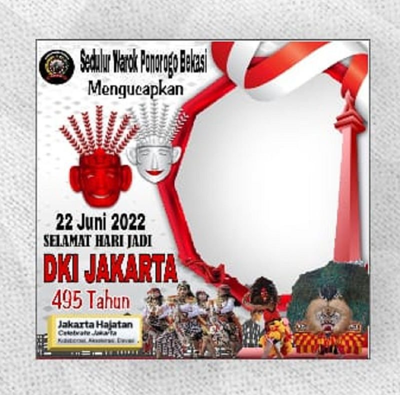 15 Link Twibbon HUT DKI Jakarta 495, Desain Elegan dan Menarik, Bagikan di Media Sosial Anda