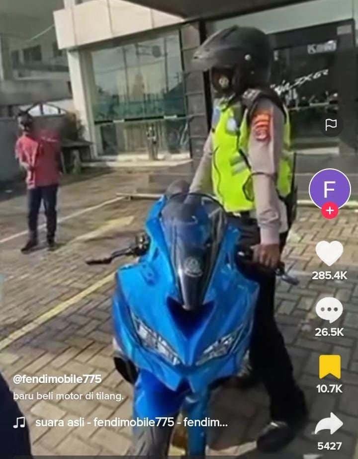 Baru Beli Motor dan Masih di Area Dealer, Warga Ini Malah Ditilang