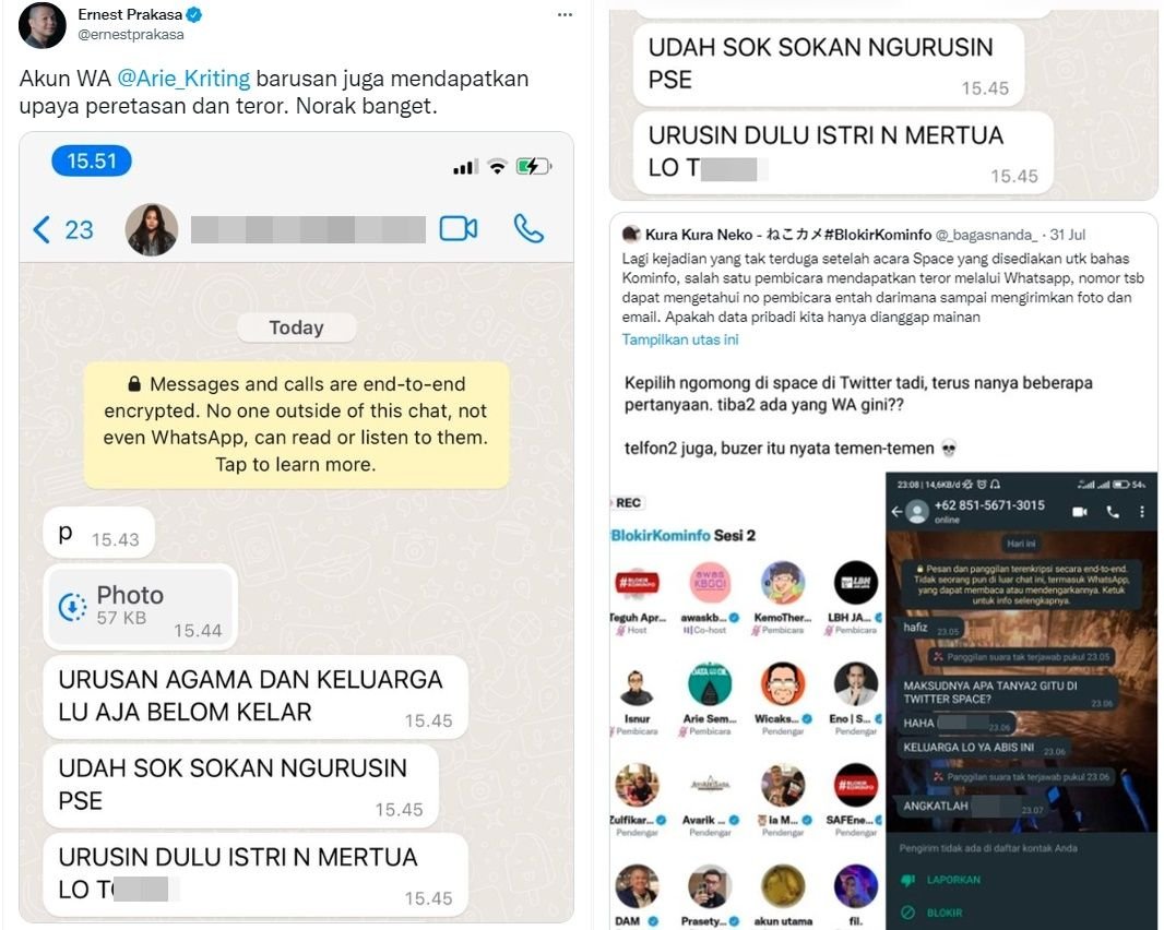 Ernest Prakasa Ungkap Kronologi Arie Kriting Diduga Mendapatkan Teror dan Ancaman Usai Menanggapi Aturan PSE