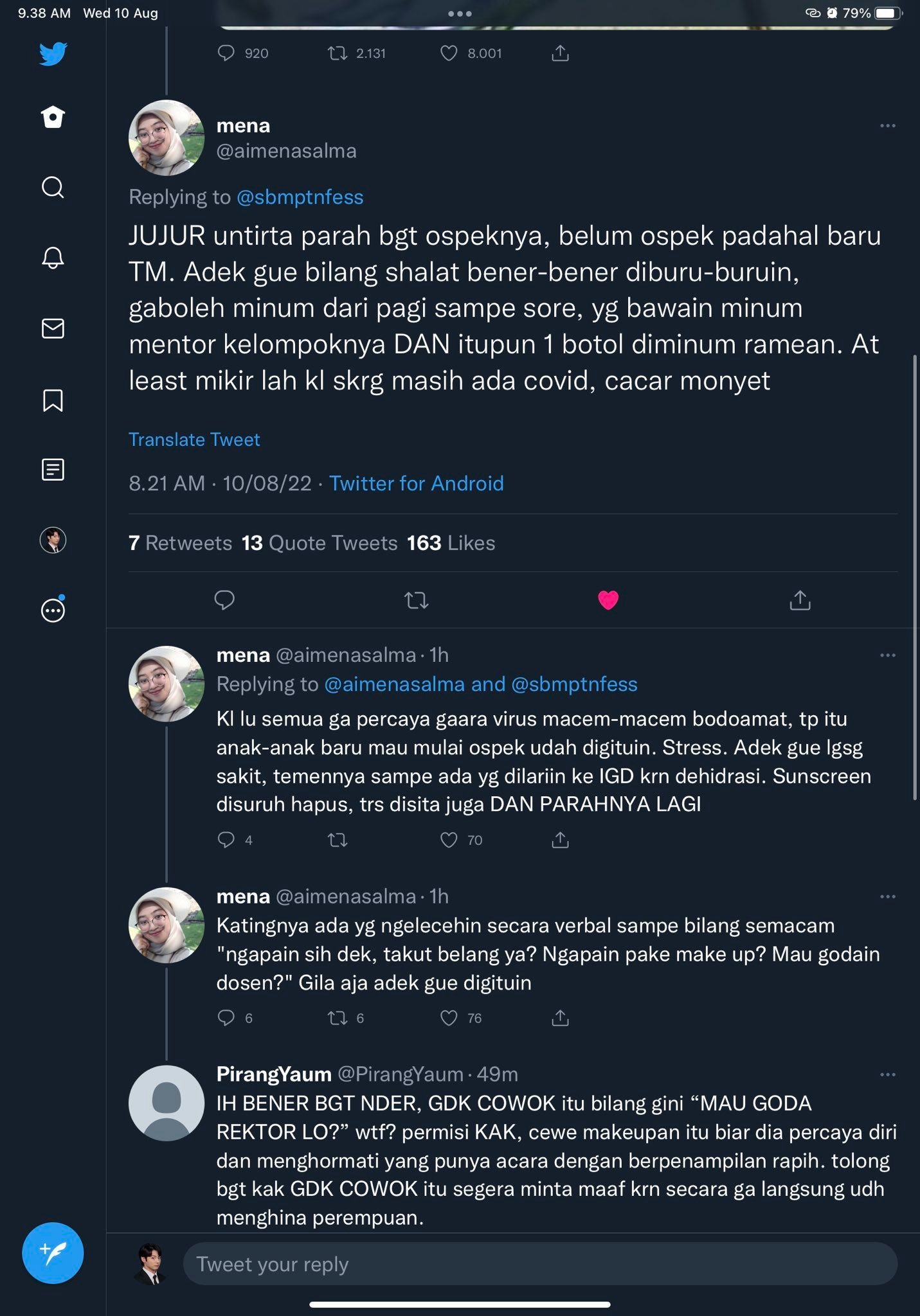 Panitia Ospek Untirta Dikecam, Jemur Calon Mahasiswa dari Pagi Sampai Sore Tak Boleh Minum