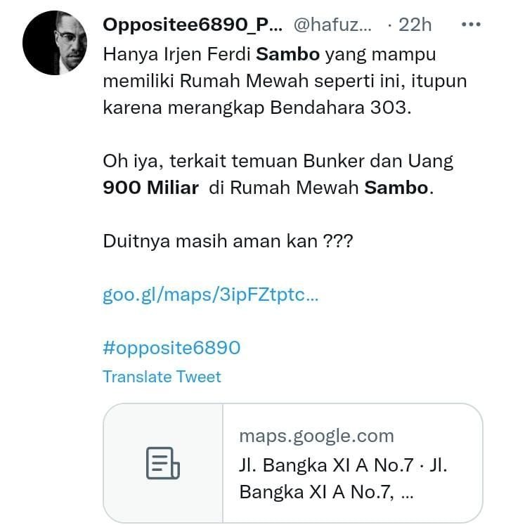 Opposite6890 Sebut Ada Bunker dan Uang Rp900 miliar di Rumah Irjen Ferdy Sambo 7 Opposite6890 Sebut Ada Bunker dan Uang Rp900 miliar di Rumah Irjen Ferdy Sambo